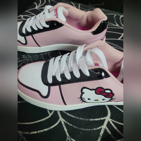 Hello Kitty Shoes - Hello Kitty Pink and Black Sneakers Size 7